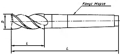 Чертеж фрезы ГОСТ 16225-81