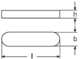 Чертеж шпонки с размерами