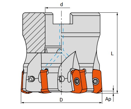 Чертеж корпуса фрезы M215.050B22.0307C