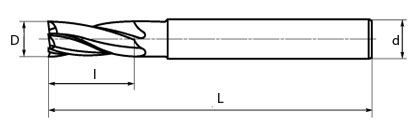 Чертеж фрезы ГОСТ 18372-73