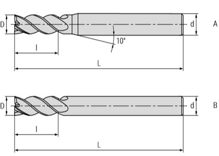 Чертеж фрезы G6-4FS-L