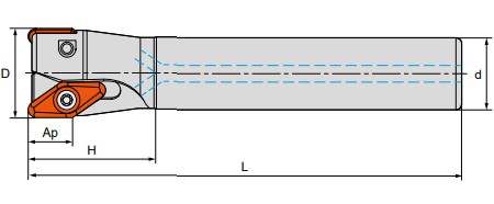 Чертеж корпуса фрезы M490.032A25.2202C