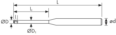 Чертеж фрезы CM235-020.16E-H65C