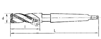 Чертеж зенкера ГОСТ 21581-76