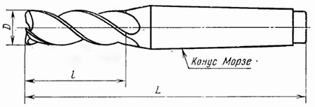 Чертеж фрезы ГОСТ 23248-78