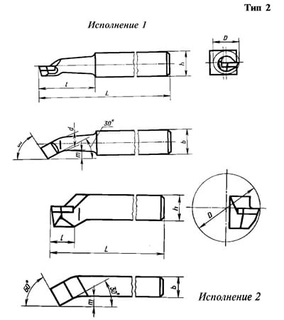 Чертеж резца ГОСТ 18882-73