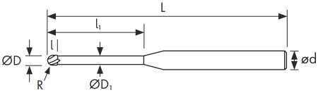 Чертеж фрезы GM230-014.16E-P45C