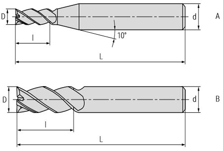 Чертеж фрезы G1-4FS-M30