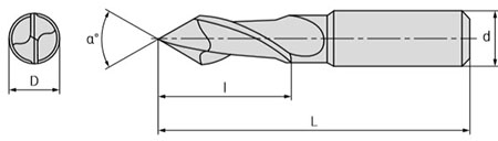 Чертеж фрезы G8-2CH-MX30