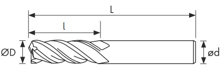 Чертеж фрезы CL355A-050.200-N15C