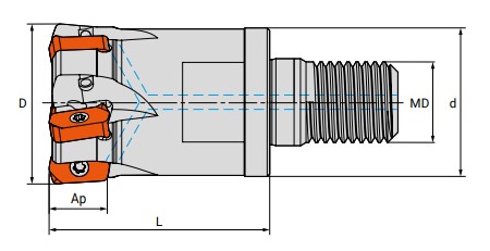Чертеж корпуса фрезы M215.042M16.0306C