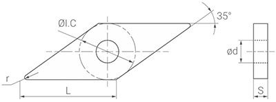 Пластина VNMG160408-OV NH1230