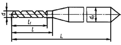 Чертеж сверла ГОСТ ГОСТ 8034-76