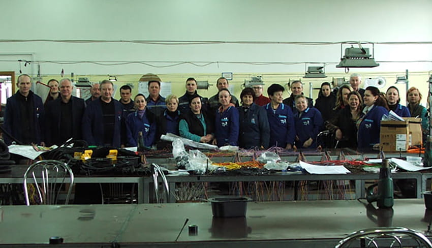 Коллектив участка по производству электротехнической продукции ТЕХПРОМИМПЕКС