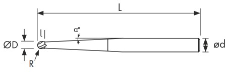 Чертеж фрезы GM235-040.5LA-P45C