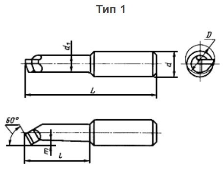 Чертеж резца ГОСТ 25987-83
