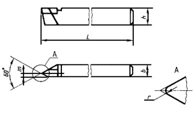 Чертеж резца ГОСТ 18885-73