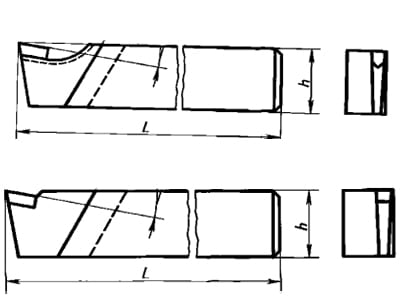 Чертеж резца ГОСТ 18884-73
