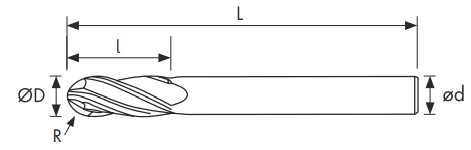 Чертеж фрезы GP430-100.200-P45C