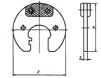Чертеж калибр-скобы диаметр 10-100 ГОСТ 18360-93