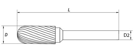 Борфреза сфероцилиндрическая (С)