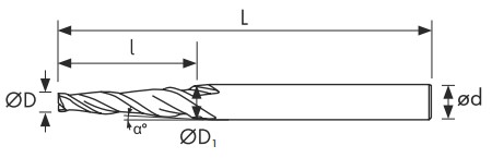 Чертеж фрезы TL235-040.030K-P45C