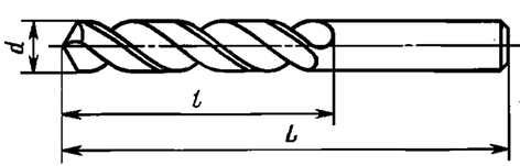 Чертеж сверла ГОСТ 17275-71