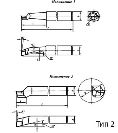 Чертеж резца ГОСТ 18883-73