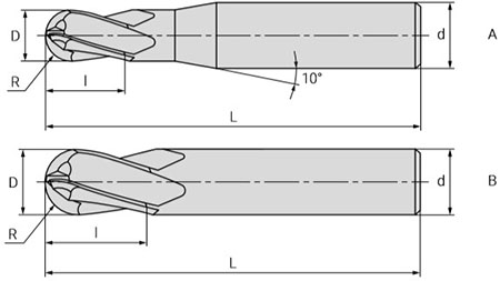 Чертеж фрезы G1-4BN-M