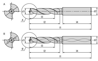 Чертеж сверла D1