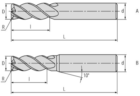 Чертеж фрезы G6-4FR-M