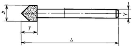 Чертеж алмазной головки ГОСТ 17122-85 EW