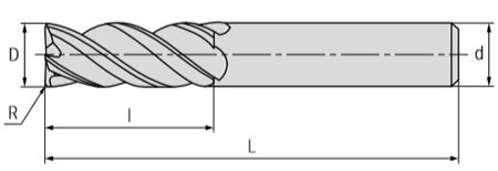 Чертеж фрезы G4-4FR-M