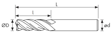 Чертеж фрезы C355A-030.090A-N15C