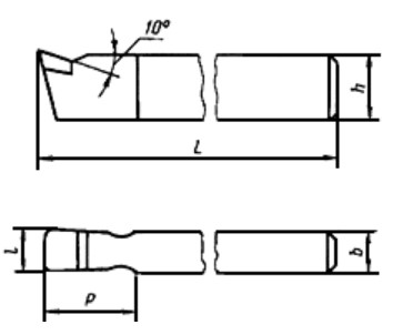 Чертеж резца ГОСТ 18881-73