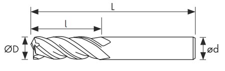 Чертеж фрезы C345-010.030A-P45C