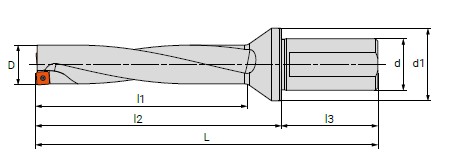 Чертеж корпуса сверла DT5.3000.B32.SP09