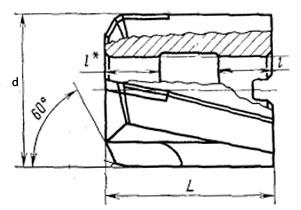 Чертеж зенкера ГОСТ 21540-76