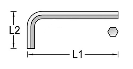 Ключ торцевой с шестигранным профилем 2,5