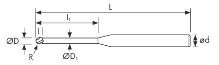 Чертеж фрезы GM230-015.16E-H65C