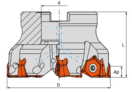 Чертеж корпуса фрезы M390.063B22.0806C