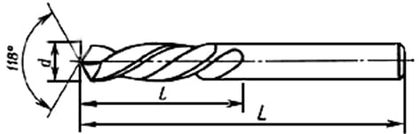 Сверло левое Р6М5 4010-77