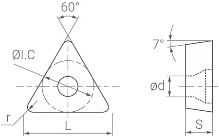 Чертеж пластины TCMT110204