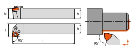 Чертеж державки PWLNL2525M06