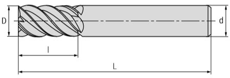 Чертеж фрезы G1-5FS-M
