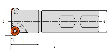 Чертеж корпуса фрезы M100.050W32.1203