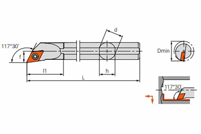 Державка S16P-SDPCR11 Державка S16P-SDPCR11