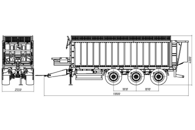 Полуприцеп универсальный AMKODOR US303W (код №0004) Полуприцеп универсальный AMKODOR US303W (код №0004)